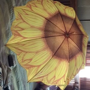 Sunflower wooden umbrella